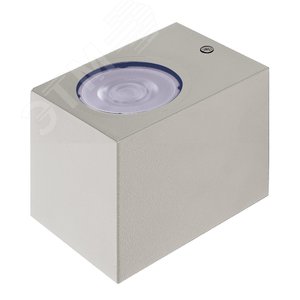 Изображение товара Светильник фасадный ДБУ GU10 без ламп корпус поликарбонат серый квадрат односторонний IP65 (шт)