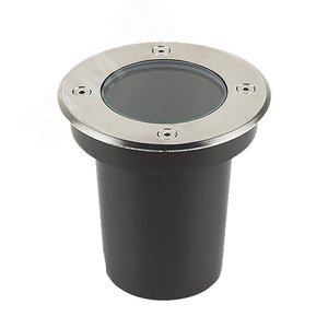 Светильник для ландшафтного освещения садово-парковый ДВУ GU10 без ламп в грунт корпус алюминий рамка нерж. сталь IP67 - фото 1