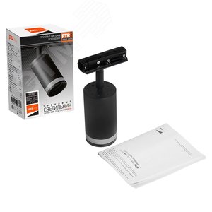 Светильник светодиодный трековый на шинопровод черный ДПО-50Вт под лампу GU10 IP20 PTR 1732 - фото 2