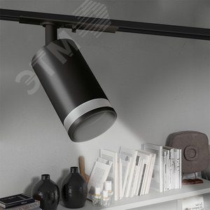 Светильник светодиодный трековый на шинопровод черный ДПО-50Вт под лампу GU10 IP20 PTR 1732 - фото 7
