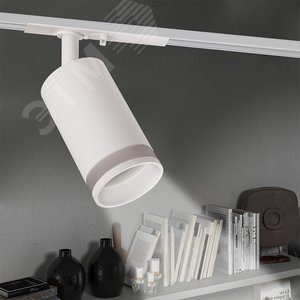 Светильник светодиодный трековый на шинопровод белый ДПО-50Вт под лампу GU10 IP20 PTR 1732 - фото 7