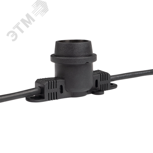 Гирлянда E27 без ламп PBL-S40/ L24+1.5 Black E27 универсальное крепление IP65 - фото 1