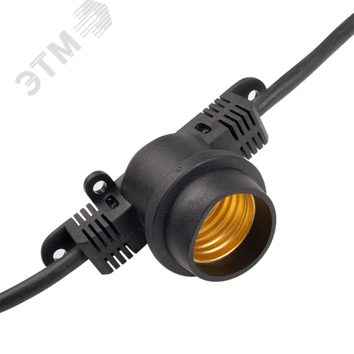 Гирлянда E27 без ламп PBL-S40/ L24+1.5 Black E27 универсальное крепление IP65 - фото 6