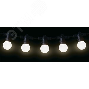 Гирлянда Белт лайт E27 без ламп количество патронов 40 параллельная схема подключения материал оболочки каучук ПВХ черный провод медь 2х0.75 длина 12 м шнур 1.5 м -40..+50 градусов C IP65 - фото 2