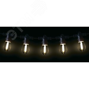 Гирлянда Белт лайт E27 без ламп количество патронов 80паралельная схема подключения материал оболочки каучук ПВХ черный провод медь 2х0.75 длина 48м шнур 1.5 м -40..+50 градусов C IP65 - фото 4