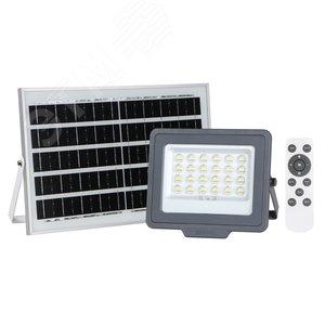 Прожектор светодиодный LED ДО-50Вт 6500К 480 Лм IP65 с солнечной панелью