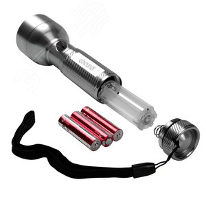 Фонарь светодиодный AF6-L3W/L2W-ti титан ручной - фото 2