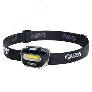 Изображение товара Фонарь светодиодный налобный H5-L2W-bk 2Вт COB, 3xAAA, черный ФАZА (шт)