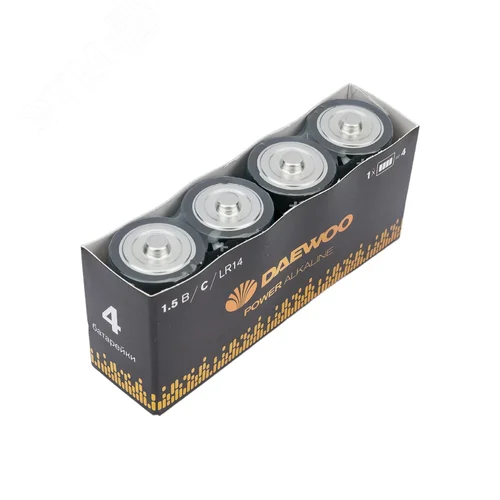 Элемент питания LR14 DAEWOO Power Alkaline,  упаковка 4 шт. - фото 2