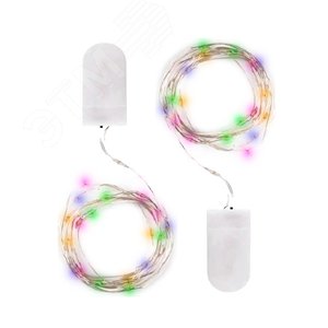 Гирлянда светодиодная Роса DC-G05-20MS2, комплект 2 штук, мультицвет 20 LED, 2xCR2032 ФAZA - фото 1