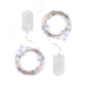 Гирлянда светодиодная Роса DC-G05-20WS2, комплект 2 штук, белый 20 LED, 2xCR2032 - фото 1