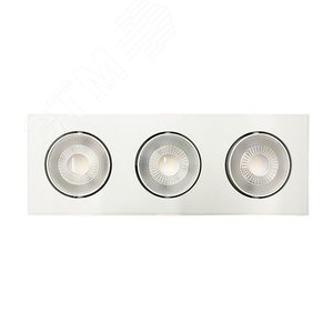 Изображение товара Светильник светодиодный ДВО-413 3x8W 4000K 55 град белый карданный IP40 (шт)