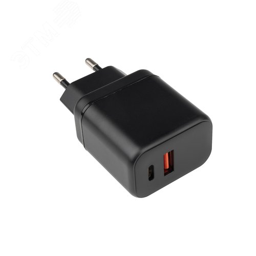 Зарядное устройство сетевое (адаптер к кабелю USB) черный 20 Вт 2 разъема USB-A Type-C ФАZА - фото 3