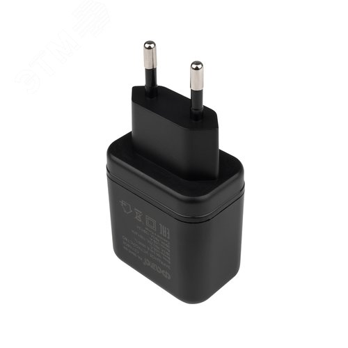 Зарядное устройство сетевое (адаптер к кабелю USB) черный 20 Вт 2 разъема USB-A Type-C ФАZА - фото 4