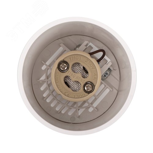 Светильник светодиодный ДПО GU10 без лампы круглый белый корпус - фото 2