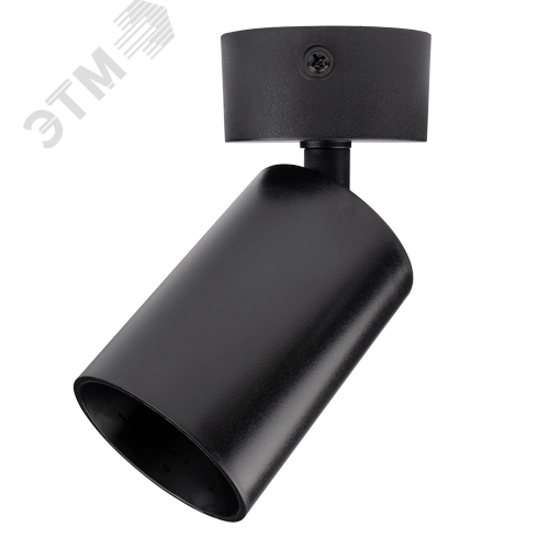 Светильник светодиодный ДПО GU10 без лампы круглый черный корпус - фото 1