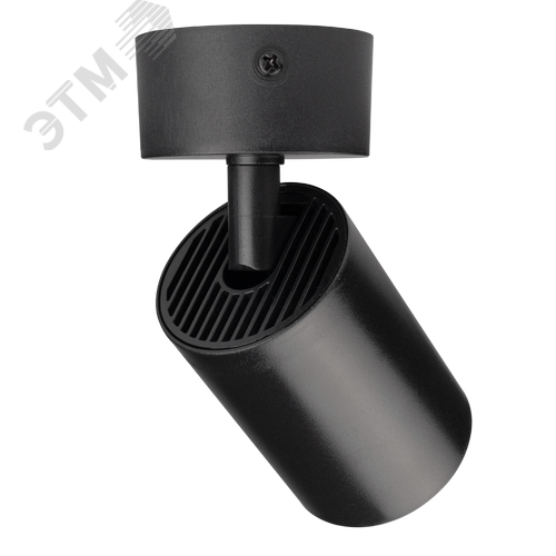 Светильник светодиодный ДПО GU10 без лампы круглый черный корпус - фото 2