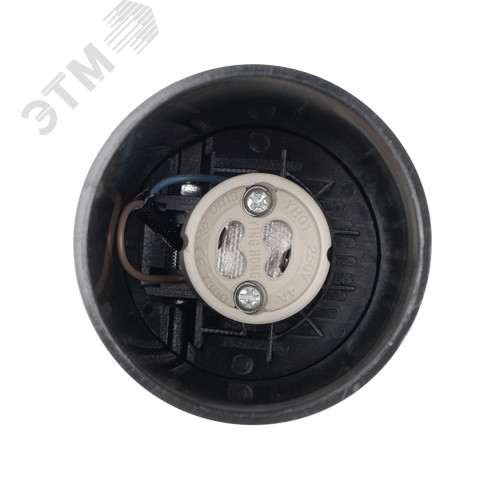 Светильник светодиодный ДПО GU10 без лампы круглый черный корпус - фото 4