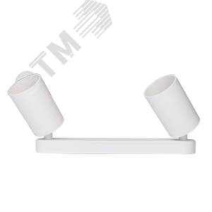 Светильник светодиодный ДПО 2xGU10 без ламп круглый белый корпус - фото 1