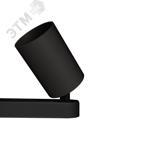 Светильник светодиодный ДПО 2xGU10 без ламп круглый черный корпус - фото 1