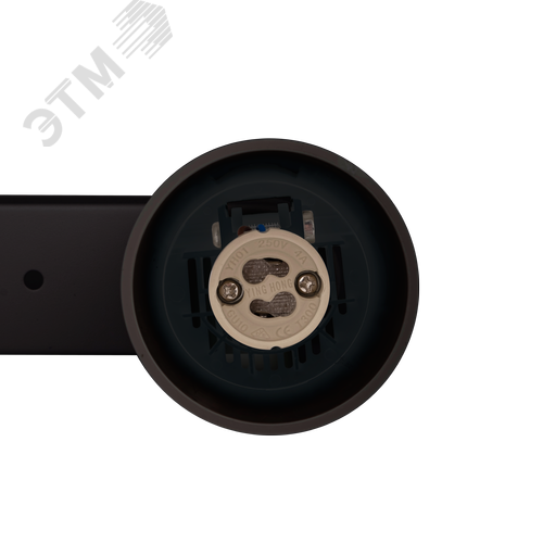 Светильник светодиодный ДПО 2xGU10 без ламп круглый черный корпус - фото 2