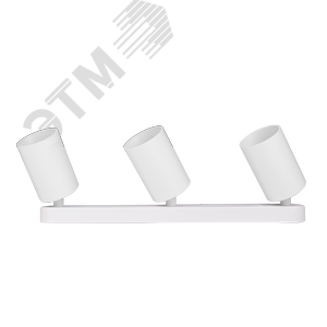 Светильник светодиодный ДПО 3xGU10 без ламп круглый белый корпус - фото 1