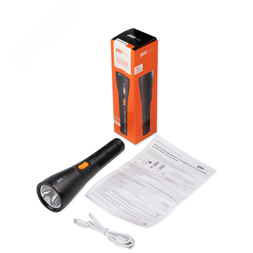 Фонарь светодиодный ручной черный Accu2-L1W-bk Li-Ion - фото 2