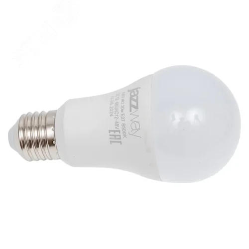 Лампа светодиодная LED 20Вт A60 E27 6500K низковольтная 12-48V - фото 2