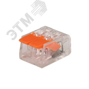 Клеммы монтажные многоразовые  PTC-2P 221-412 450V 32A 0,14-4.0mm2,  2 отверстия прозрачные / 50шт.