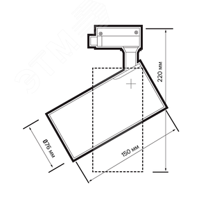 Светильник светодиодный трековый для растений на шинопровод ДПО- 24w 38 градусов WH белый IP40 - фото 7