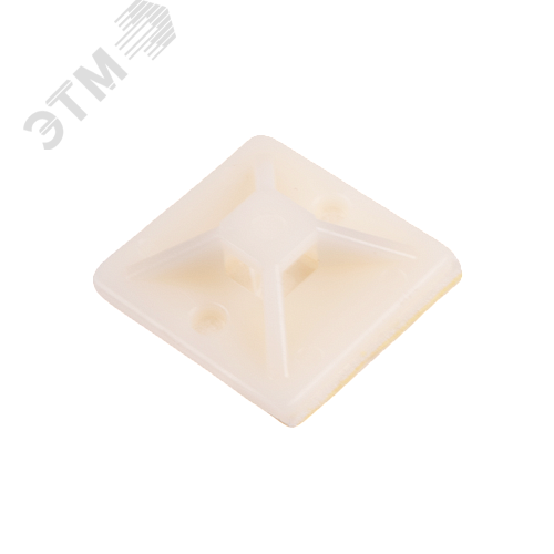 Площадка самоклеющаяся под хомуты 20х20 белая PA6.6 (100 шт/уп) Jazzway - фото 1