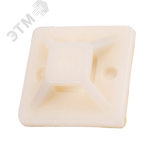 Площадка самоклеющаяся под хомуты 25х25 белая PA6.6 (100 шт/уп) Jazzway - фото 4