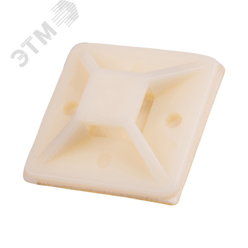 Площадка самоклеющаяся под хомуты 30х30 белая PA6.6 (100 шт/уп) Jazzway - фото 4