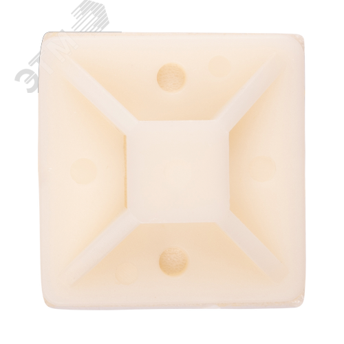 Площадка самоклеющаяся под хомуты 30х30 белая PA6.6 (100 шт/уп) Jazzway - фото 1