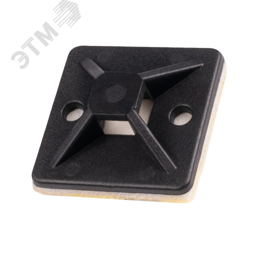 Площадка самоклеющаяся под хомуты 20х20 черная PA6.6 (100 шт/уп) Jazzway - фото 4