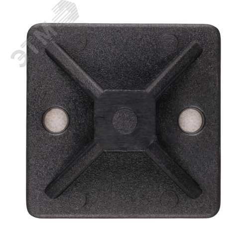 Площадка самоклеющаяся под хомуты 20х20 черная PA6.6 (100 шт/уп) Jazzway - фото 1