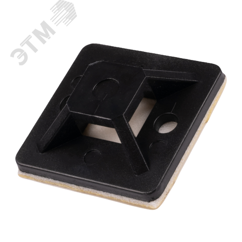 Площадка самоклеющаяся под хомуты 25х25 черная PA6.6 (100 шт/уп) Jazzway - фото 4