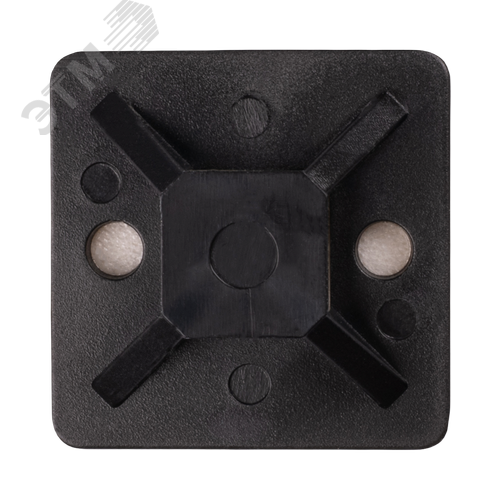 Площадка самоклеющаяся под хомуты 25х25 черная PA6.6 (100 шт/уп) Jazzway - фото 1