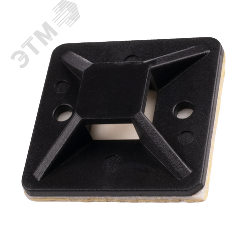 Площадка самоклеющаяся под хомуты 30х30 черная PA6.6 (100 шт/уп) Jazzway - фото 4