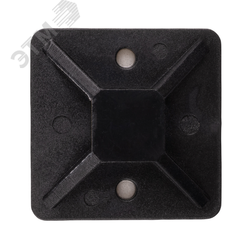 Площадка самоклеющаяся под хомуты 30х30 черная PA6.6 (100 шт/уп) Jazzway - фото 1