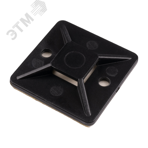 Площадка самоклеющаяся под хомуты 40х40 черная PA6.6 (100 шт/уп) Jazzway - фото 4