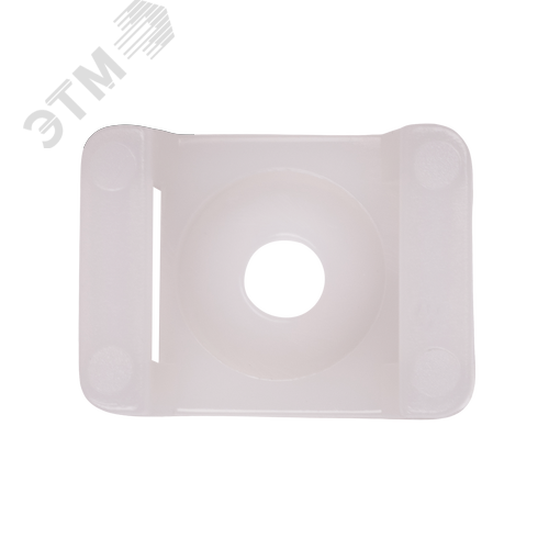 Площадка под хомуты 22x16 с монтажным отверстием белая PA6.6 (100 шт/уп) Jazzway - фото 5