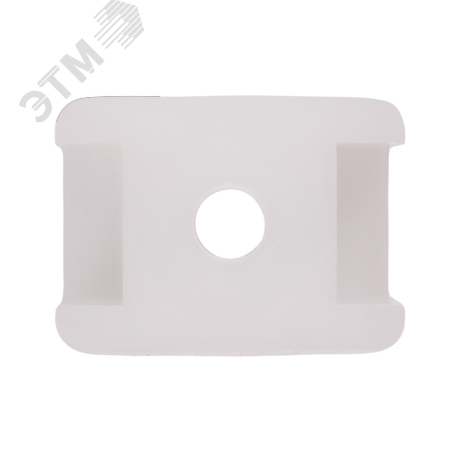 Площадка под хомуты 22x16 с монтажным отверстием белая PA6.6 (100 шт/уп) Jazzway - фото 1