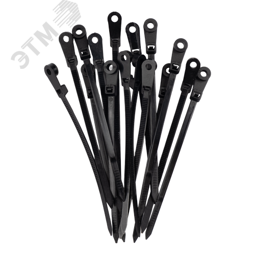 Стяжка кабельная (Хомут) под винт 3,6x100-100BL PA6.6 черная (100 шт/уп) Jazzway - фото 6