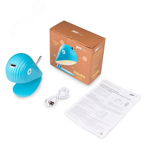 Светильник настольный аккумуляторный светодиодный ПТАШКА синий - фото 6