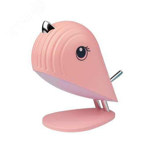 Светильник настольный аккумуляторный светодиодный ПТАШКА розовый - фото 3