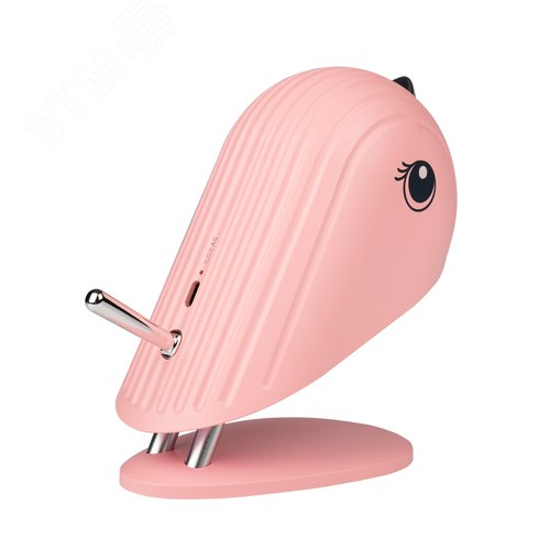 Светильник настольный аккумуляторный светодиодный ПТАШКА розовый - фото 4