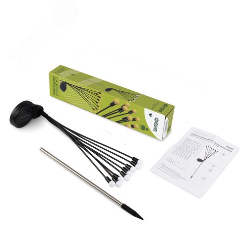 Светильник светодиодный на солнечной батарее SLR-S04-Y Светлячки (жёлтые) 8 LED ФАZА - фото 5