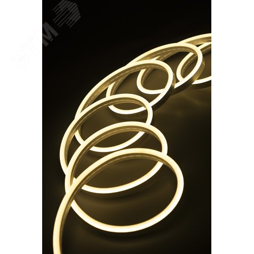 Лента светодиодная НЕОН 24V PFN-02 2835/120 3000K теплый белый 12X6mm IP65 /5m/ - фото 2