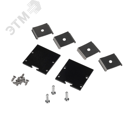 Профиль для светодиодной ленты PAL 3535-BLACK (комплект) накладной 2 м анод.с подвесом - фото 3